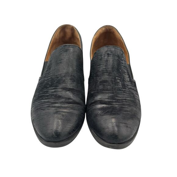 Sofft Velina Black Micro Texture Leather Slip On Cushioned Booties Loafers - Picture 2 of 11